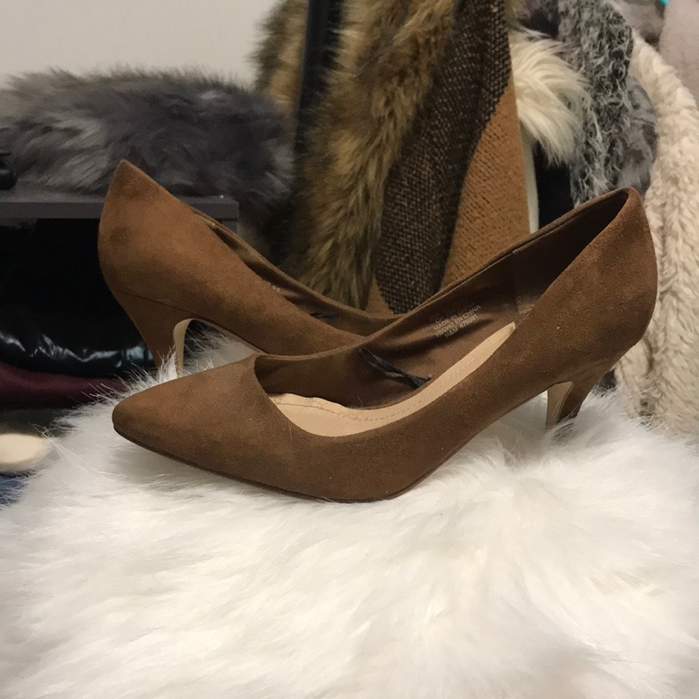Brown Swede heels